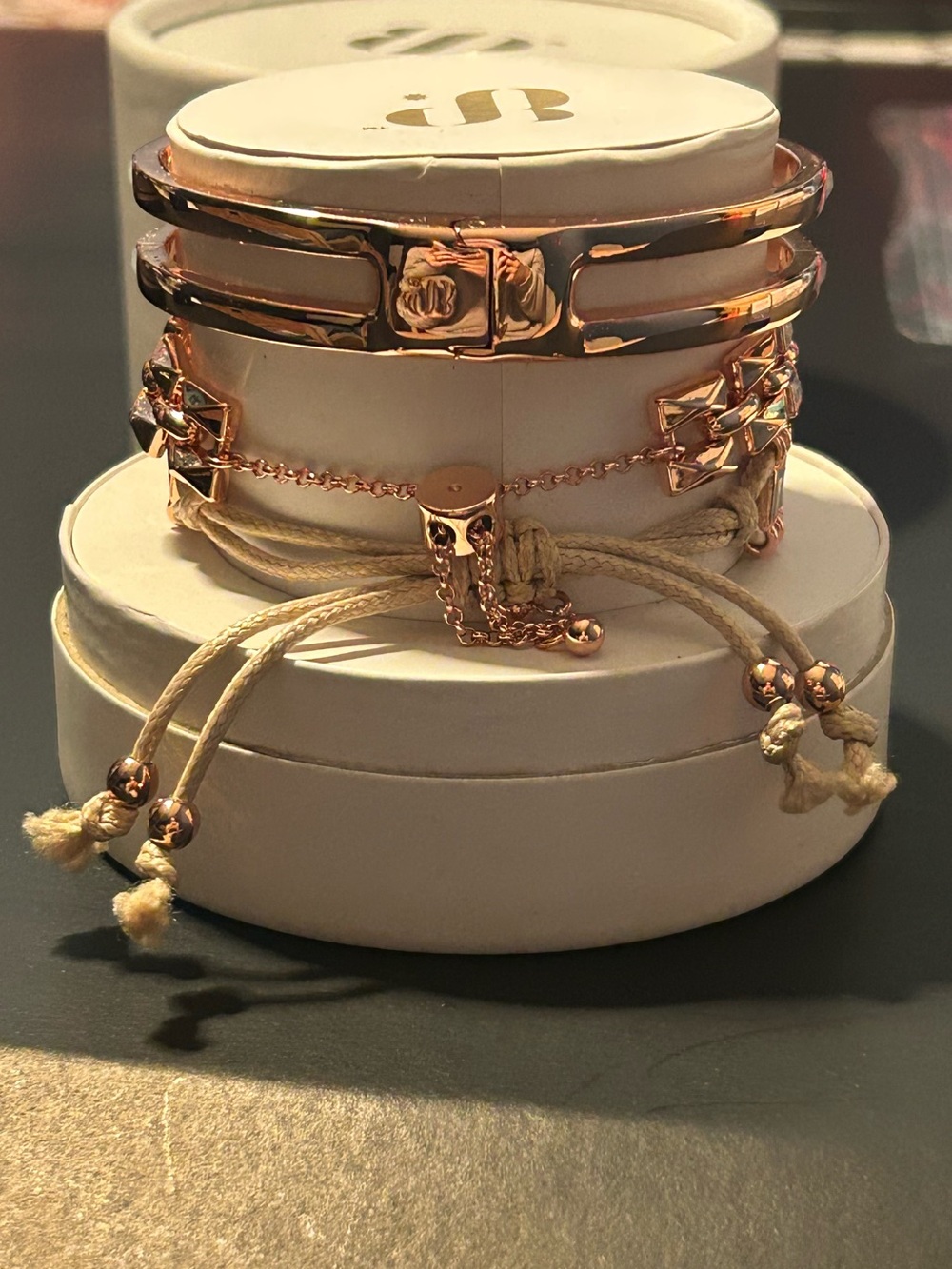 Fizzy And Fabulous Lab Created Stones On Rose Gold - Picture 3 of 4
